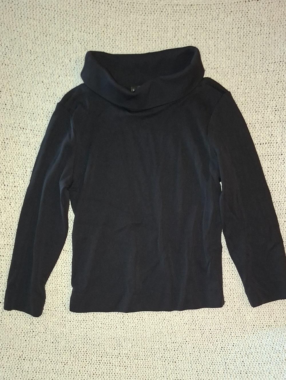 bebe Black Knit Top with Logo Tag